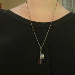 Bolo Tie Style Beaded Necklace